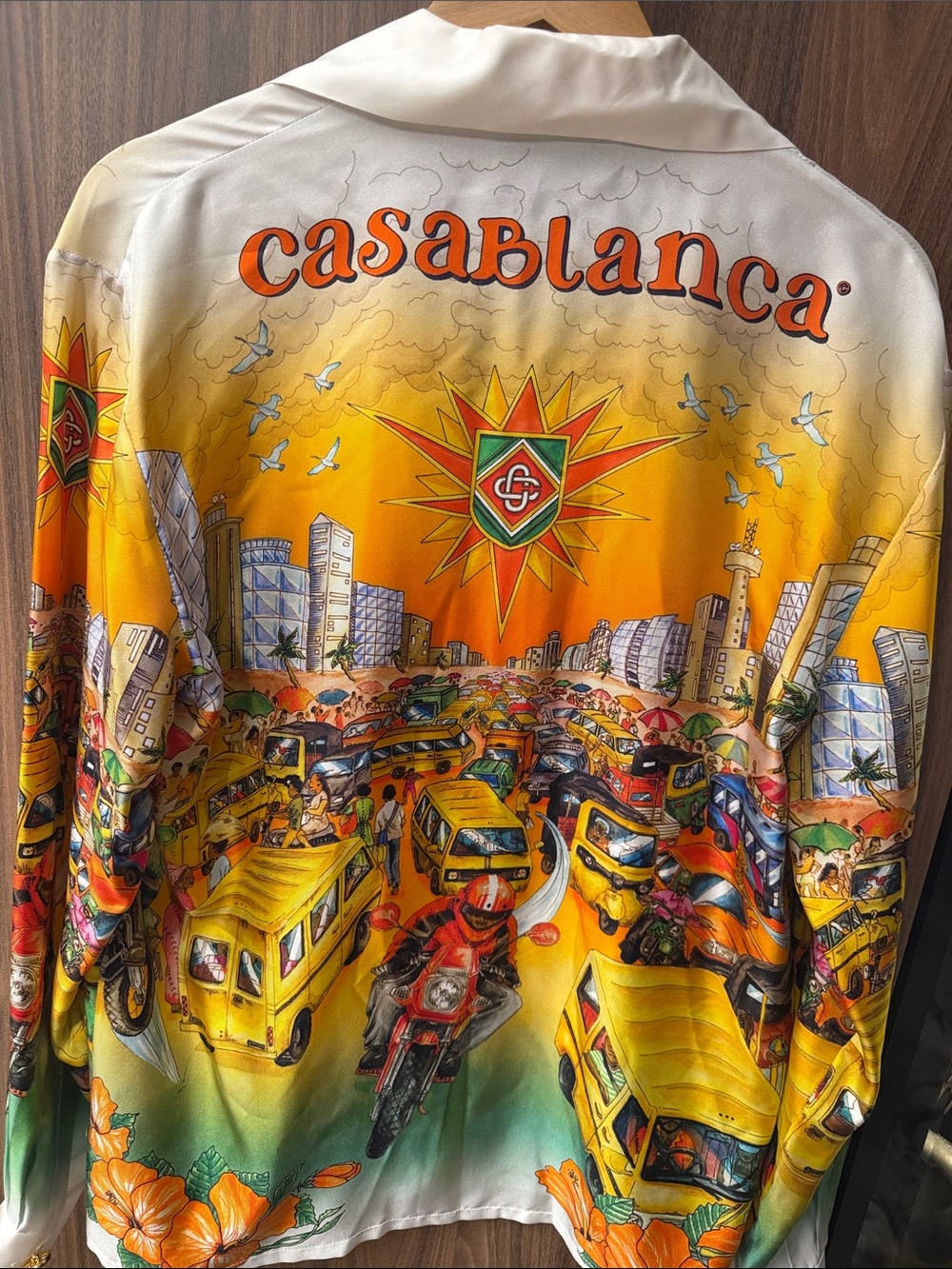 Casablanca Graphic Silk-Blend Shirt - Picture 5 of 10